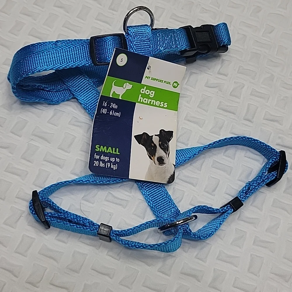 Small blue dog harness - Picture 4 of 4